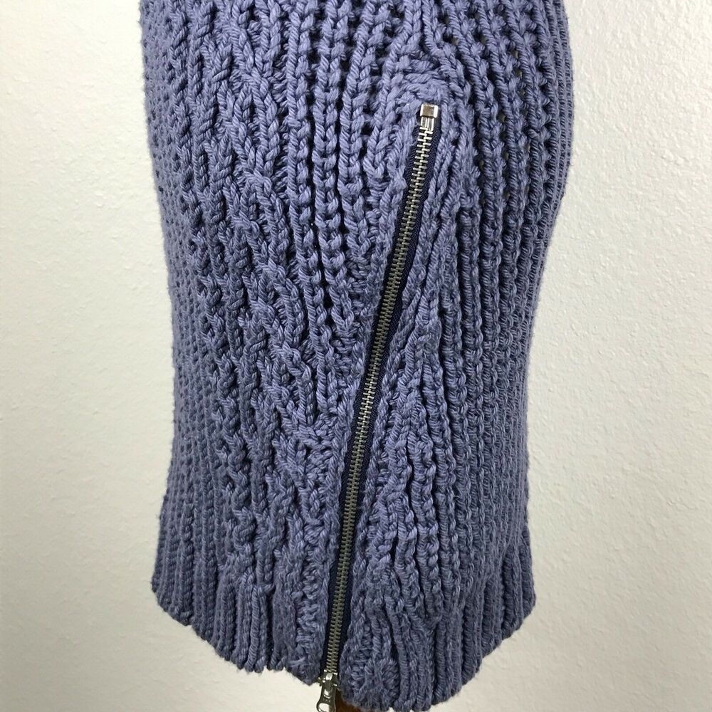 Band of Outsiders Pullover Cable Knit Bodycon Sweater Zipper Dress - Picture 8 of 12